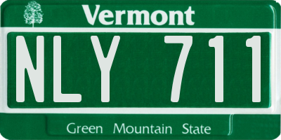 VT license plate NLY711