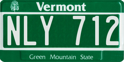 VT license plate NLY712