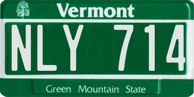 VT license plate NLY714