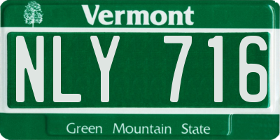 VT license plate NLY716