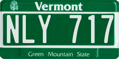 VT license plate NLY717