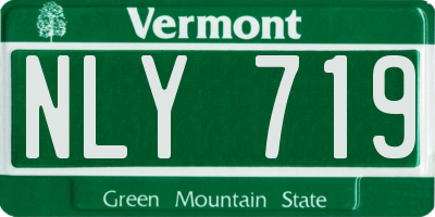 VT license plate NLY719