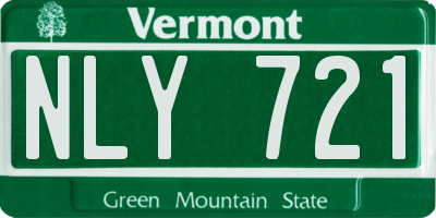VT license plate NLY721
