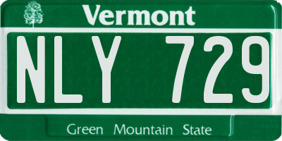 VT license plate NLY729