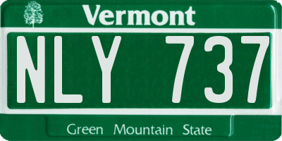 VT license plate NLY737