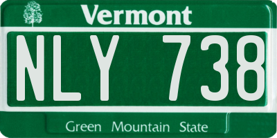 VT license plate NLY738
