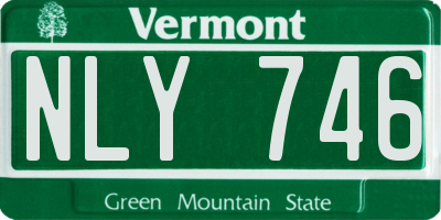 VT license plate NLY746
