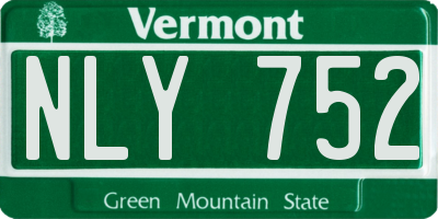 VT license plate NLY752
