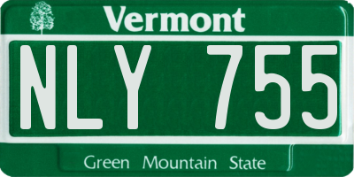 VT license plate NLY755