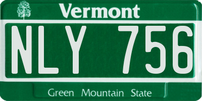 VT license plate NLY756