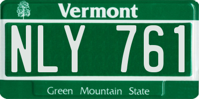 VT license plate NLY761
