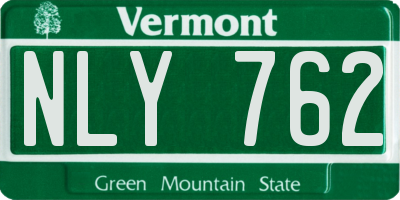 VT license plate NLY762