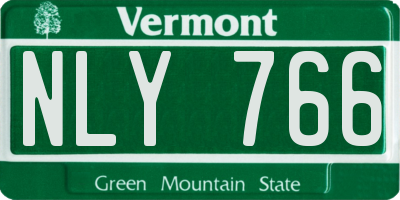 VT license plate NLY766