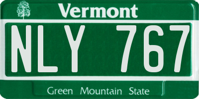 VT license plate NLY767