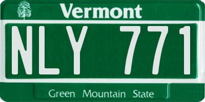 VT license plate NLY771