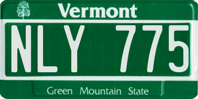 VT license plate NLY775