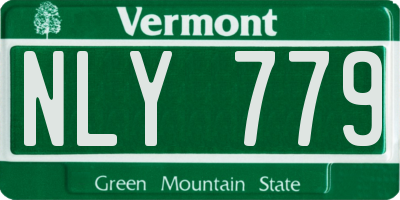 VT license plate NLY779