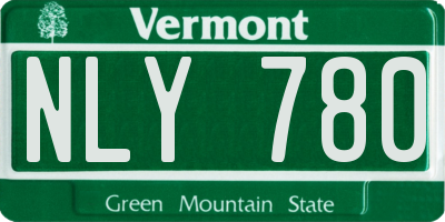 VT license plate NLY780