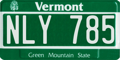 VT license plate NLY785