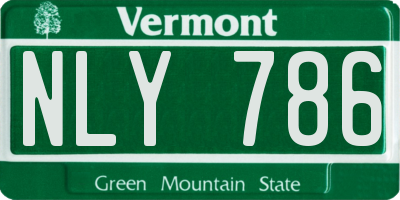 VT license plate NLY786