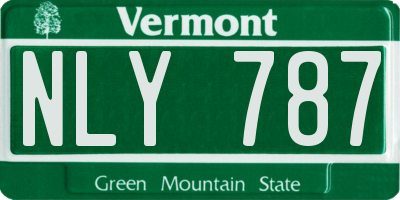 VT license plate NLY787