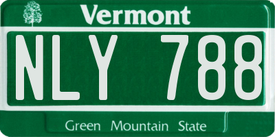 VT license plate NLY788