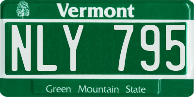 VT license plate NLY795
