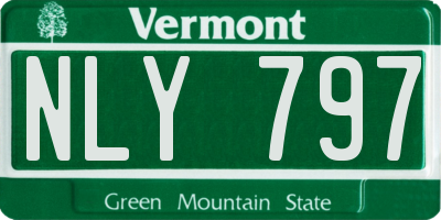 VT license plate NLY797