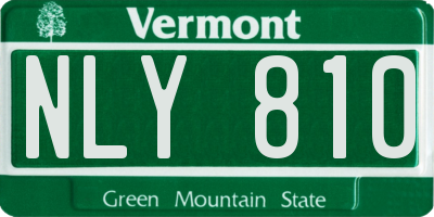 VT license plate NLY810