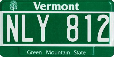 VT license plate NLY812