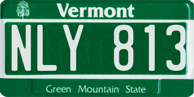 VT license plate NLY813
