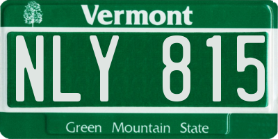 VT license plate NLY815