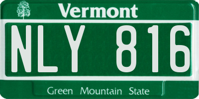 VT license plate NLY816