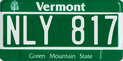 VT license plate NLY817