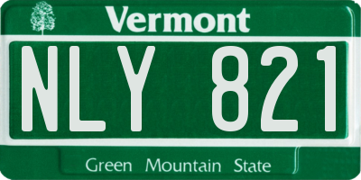 VT license plate NLY821