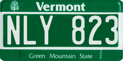 VT license plate NLY823