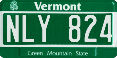VT license plate NLY824
