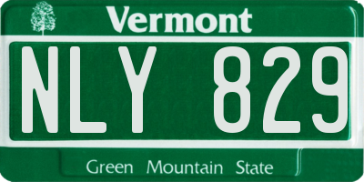 VT license plate NLY829