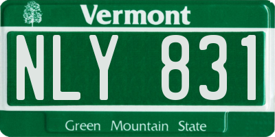 VT license plate NLY831