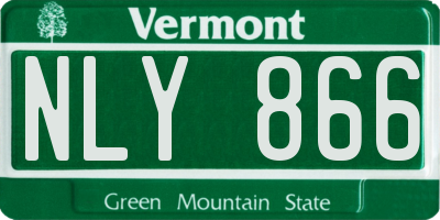 VT license plate NLY866