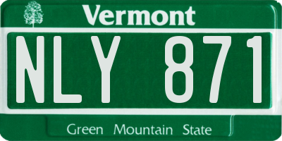 VT license plate NLY871