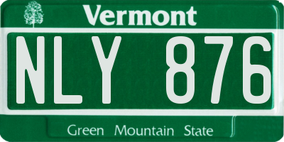 VT license plate NLY876
