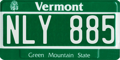 VT license plate NLY885