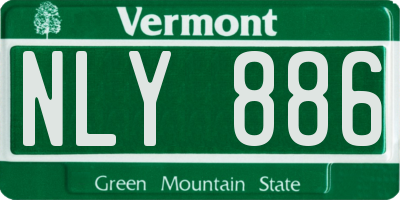 VT license plate NLY886