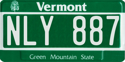 VT license plate NLY887