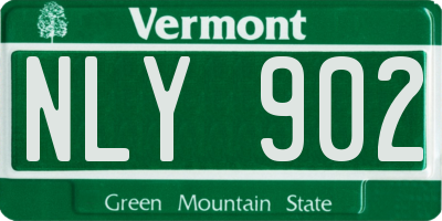 VT license plate NLY902