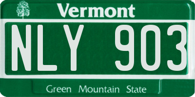 VT license plate NLY903