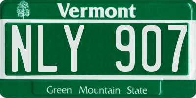VT license plate NLY907