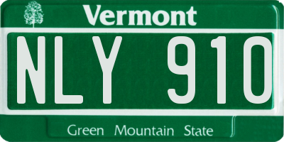 VT license plate NLY910