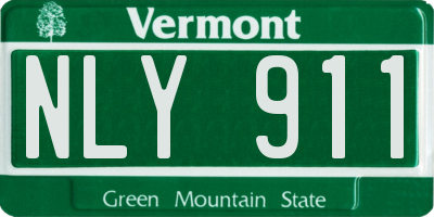 VT license plate NLY911